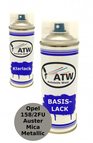 Autolack für Opel 158/2FU Auster Mica Metallic +400ml Klarlack Set
